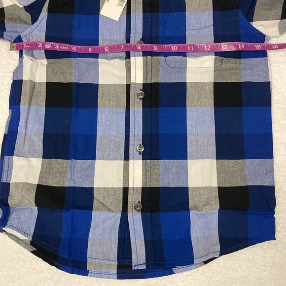 NWT children’s place blue black checked button down medium 7/8 - Picture 4 of 8